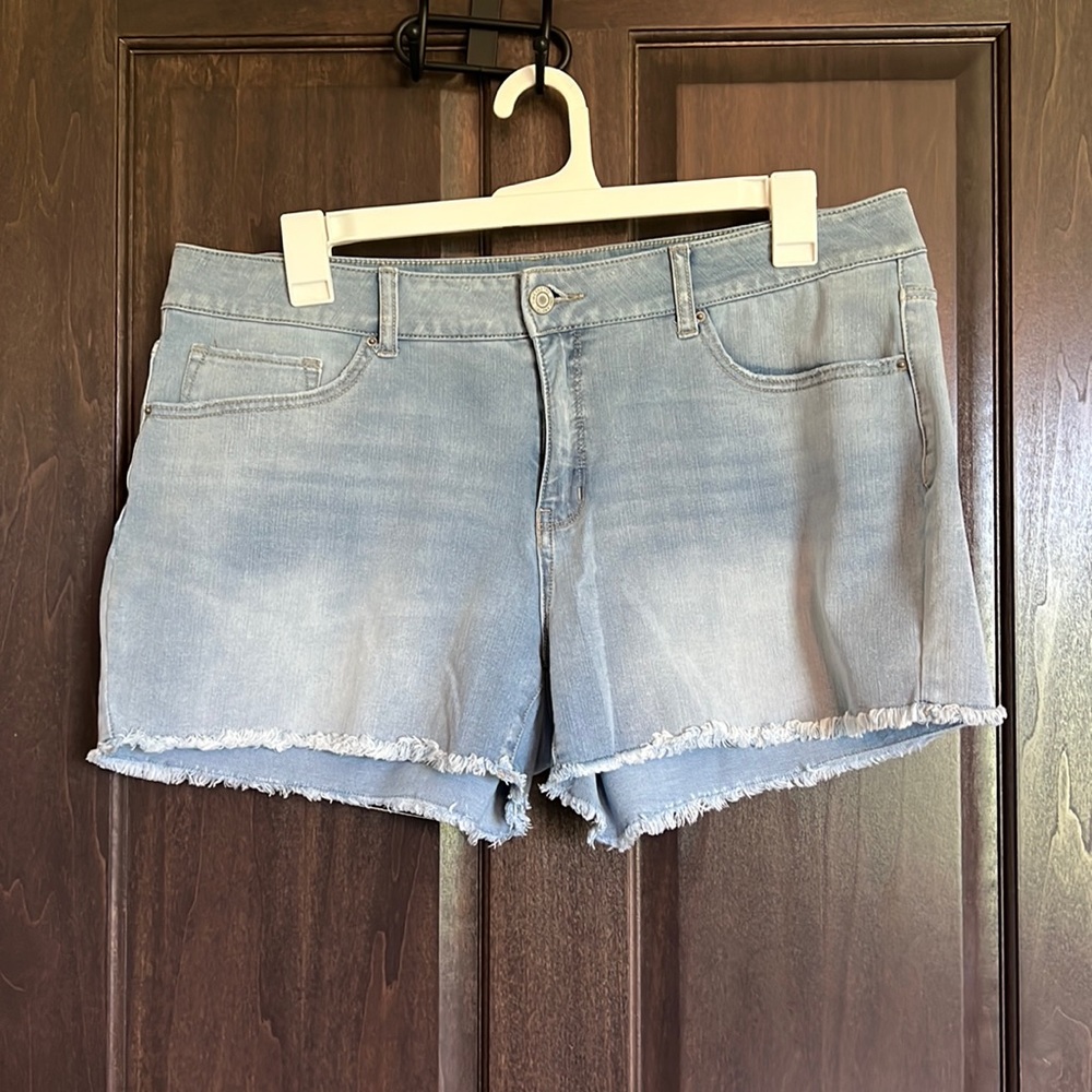Time And Tru Jean Shorts Mid Rise Sz 16